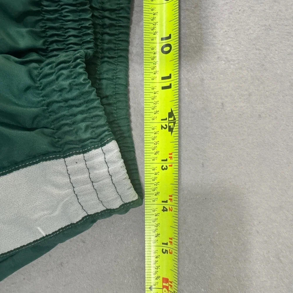 Adidas Track Pants Mens S Green Vintage Elastic Waist Tapered Leg Striped Trim